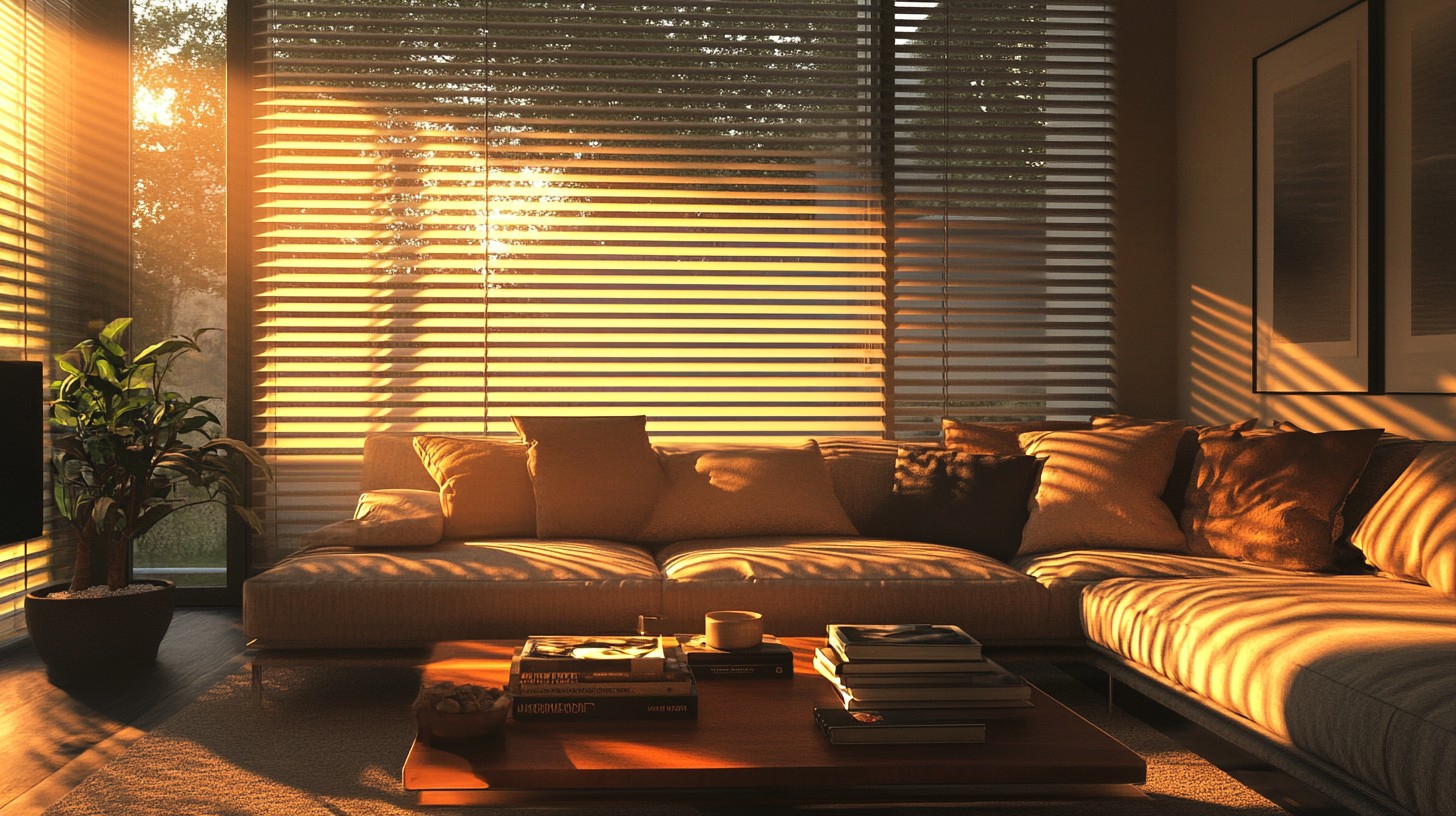 Architectural luxury villa interior in Jaipur at golden hour